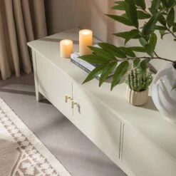 Oakham 180cm Wide TV Unit, Shaded White -Daals FT LGTV 07 WHITE scene5