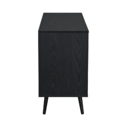 Frances Woven Rattan 3-Door Sideboard, Black 14 Frances Woven Rattan 3-Door Sideboard, Black -Daals FT SB 001 BLACK WB3