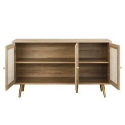 Frances Woven Rattan 3-Door Sideboard, Natural -Daals FT SB 001 NATURAL WB3
