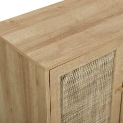 Frances Woven Rattan 3-Door Sideboard, Natural -Daals FT SB 001 NATURAL detail1