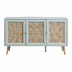 Frances Woven Rattan 3-Door Sideboard, Mint -Daals FT SB 001 SAGE WB1