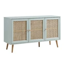Frances Woven Rattan 3-Door Sideboard, Mint -Daals FT SB 001 SAGE WB2