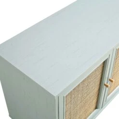 Frances Woven Rattan 3-Door Sideboard, Mint -Daals FT SB 001 SAGE detail1