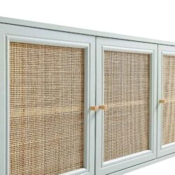 Frances Woven Rattan 3-Door Sideboard, Mint -Daals FT SB 001 SAGE detail2
