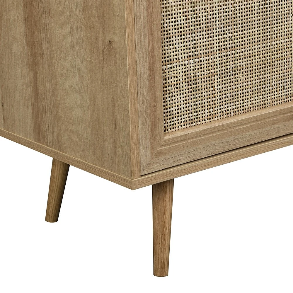 Frances Woven Rattan 1-Door Cabinet In Natural 9 Frances Woven Rattan 1-Door Cabinet In Natural - Image 9