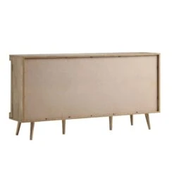 Izzy Curved Rattan Large 3-Door Sideboard, Natural -Daals FT SB 03 NAT WB6