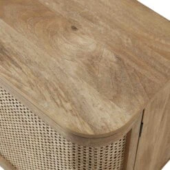 Izzy Curved Rattan Large 3-Door Sideboard, Natural -Daals FT SB 03 NAT detail2
