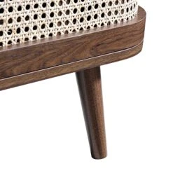 Izzy Curved Rattan Large 3-Door Sideboard, Walnut -Daals FT SB 03 WALN detail4