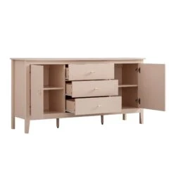 Oakham Wide Sideboard With Drawers, Nude Pink -Daals FT SB 04 NUDE WB4