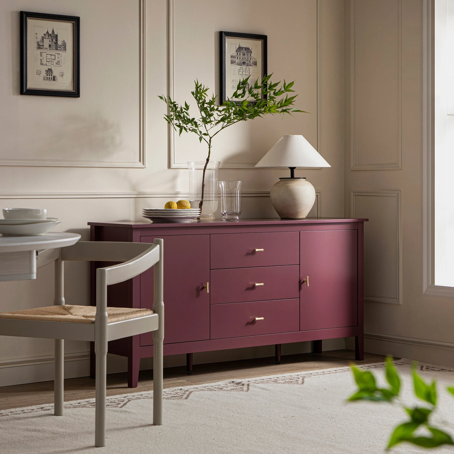 Oakham Wide Sideboard With Drawers, Wild Cherry 2 Oakham Wide Sideboard With Drawers, Wild Cherry - Image 2