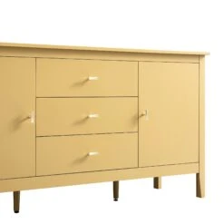 Oakham Wide Sideboard With Drawers, Rattan Yellow -Daals FT SB 04 SAFYEL detail1