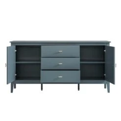 Oakham Wide Sideboard With Drawers, Stormy Blue -Daals FT SB 04 STORM WB3