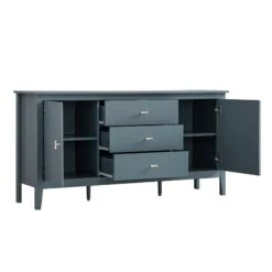 Oakham Wide Sideboard With Drawers, Stormy Blue -Daals FT SB 04 STORM WB4