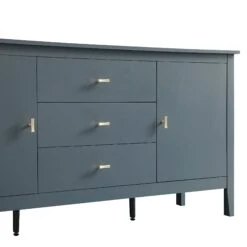 Oakham Wide Sideboard With Drawers, Stormy Blue -Daals FT SB 04 STORM detail2