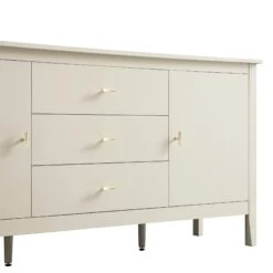 Oakham Wide Sideboard With Drawers, Shaded White -Daals FT SB 04 WHITE detail1