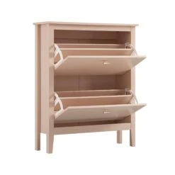 Oakham 2-Tier Shoe Cabinet, Nude Pink 12 Oakham 2-Tier Shoe Cabinet, Nude Pink -Daals FT SHC 02 NUDE WB3