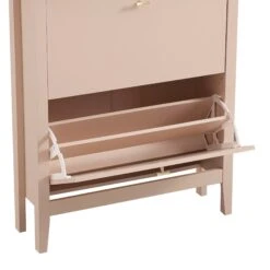 Oakham 2-Tier Shoe Cabinet, Nude Pink 16 Oakham 2-Tier Shoe Cabinet, Nude Pink -Daals FT SHC 02 NUDE detail2