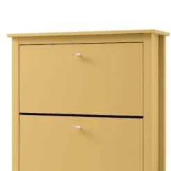Oakham 2-Tier Shoe Cabinet, Rattan Yellow -Daals FT SHC 02 SAFYEL detail1