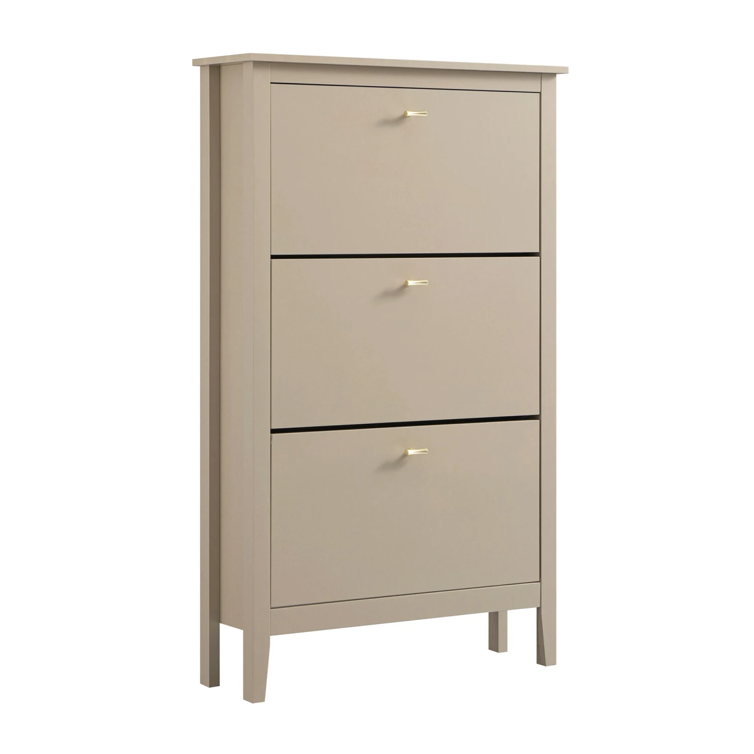 Oakham 3-Tier Shoe Cabinet, Deep Greige 2 Oakham 3-Tier Shoe Cabinet, Deep Greige - Image 2