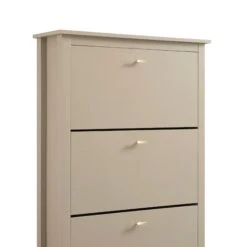 Oakham 3-Tier Shoe Cabinet, Deep Greige 15 Oakham 3-Tier Shoe Cabinet, Deep Greige -Daals FT SHC 03 BEIGE detail1