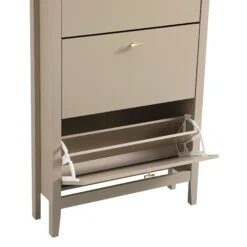 Oakham 3-Tier Shoe Cabinet, Deep Greige 16 Oakham 3-Tier Shoe Cabinet, Deep Greige -Daals FT SHC 03 BEIGE detail2