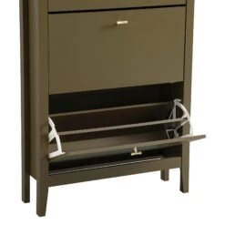 Oakham 3-Tier Shoe Cabinet, Olive Grove -Daals FT SHC 03 DOLIVE detail1