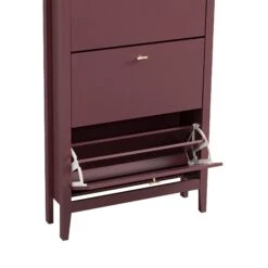 Oakham 3-Tier Shoe Cabinet, Wild Cherry -Daals FT SHC 03 PRED detail1