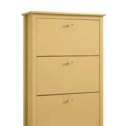 Oakham 3-Tier Shoe Cabinet, Rattan Yellow -Daals FT SHC 03 SAFYEL detail1