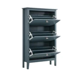 Oakham 3-Tier Shoe Cabinet, Stormy Blue -Daals FT SHC 03 STORM WB3