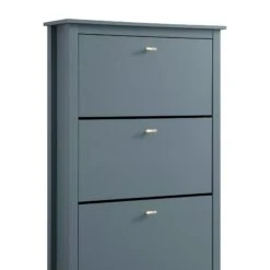 Oakham 3-Tier Shoe Cabinet, Stormy Blue -Daals FT SHC 03 STORM detail2