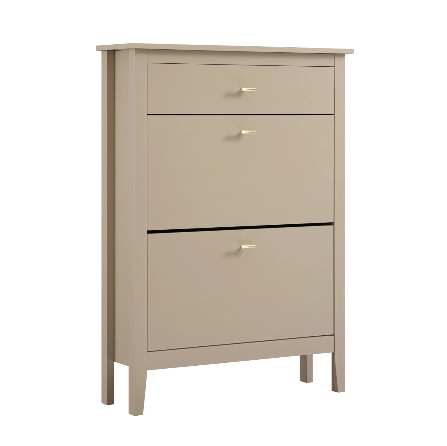 Oakham 2-Tier Shoe Cabinet With Top Drawer, Deep Greige 9 Oakham 2-Tier Shoe Cabinet With Top Drawer, Deep Greige - Image 9