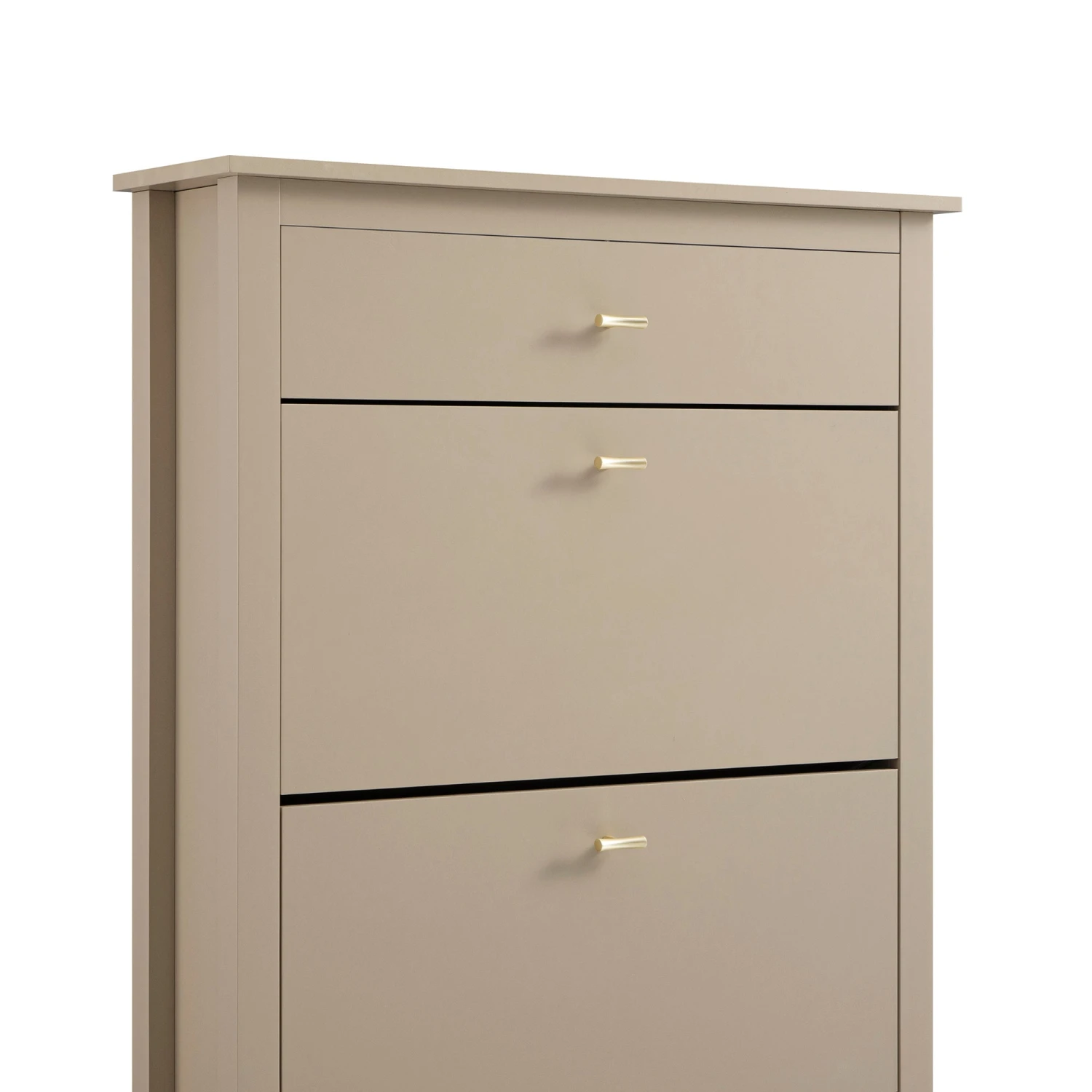 Oakham 2-Tier Shoe Cabinet With Top Drawer, Deep Greige 15 Oakham 2-Tier Shoe Cabinet With Top Drawer, Deep Greige - Image 15