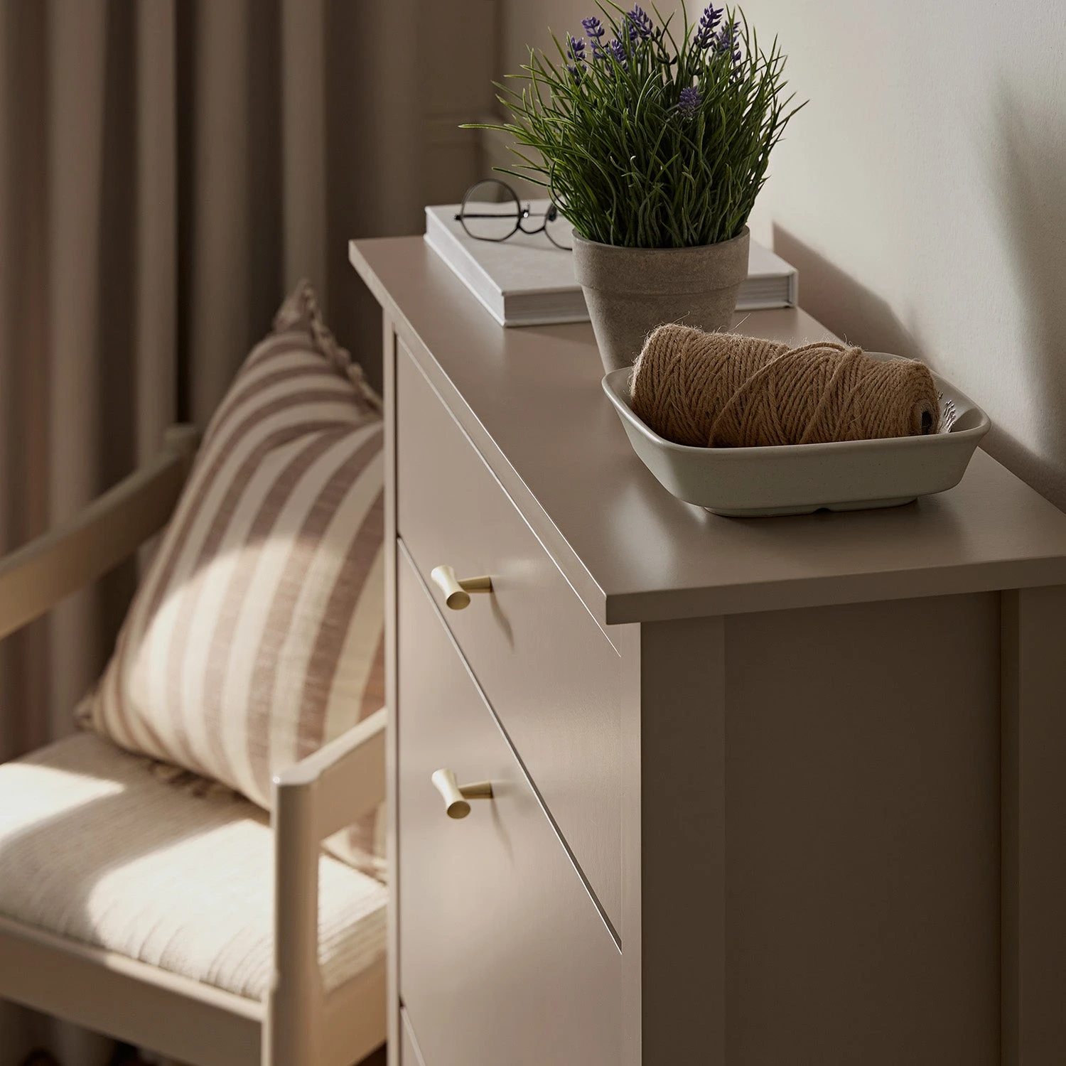 Oakham 2-Tier Shoe Cabinet With Top Drawer, Deep Greige 4 Oakham 2-Tier Shoe Cabinet With Top Drawer, Deep Greige - Image 4