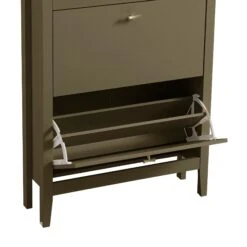 Oakham 2-Tier Shoe Cabinet With Top Drawer, Olive Grove -Daals FT SHC 04 DOLIVE detail2