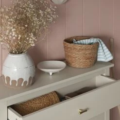 Oakham 2-Tier Shoe Cabinet With Top Drawer, Shaded White -Daals FT SHC 04 WHITE scene5