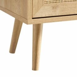 Frances Woven Rattan Tall Bookcase With Doors, Natural -Daals FT SHELF 01 NAT detail3