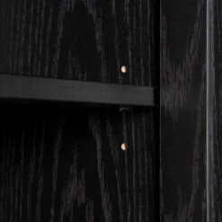 Frances Woven Rattan Tallboy Bathroom Unit, Black -Daals FT TALLB 01 BLACK detail3