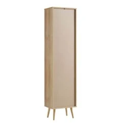Frances Woven Rattan Tallboy Bathroom Unit, Natural -Daals FT TALLB 01 NAT WB4