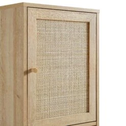 Frances Woven Rattan Tallboy Bathroom Unit, Natural -Daals FT TALLB 01 NAT detail1