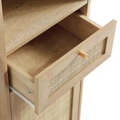 Frances Woven Rattan Tallboy Bathroom Unit, Natural -Daals FT TALLB 01 NAT detail2