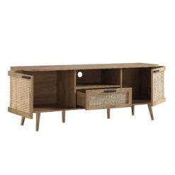 Izzy Curved Rattan 150cm TV Unit, Natural -Daals FT TV 03 NAT WB3
