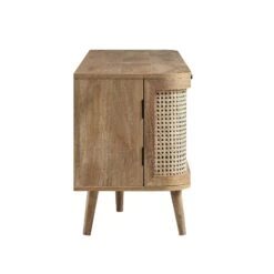 Izzy Curved Rattan 150cm TV Unit, Natural -Daals FT TV 03 NAT WB4