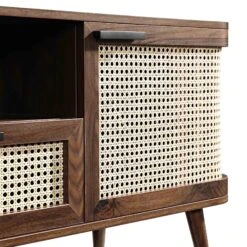 Izzy Curved Rattan 150cm TV Unit, Walnut -Daals FT TV 03 WALN detail3