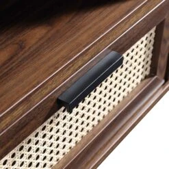 Izzy Curved Rattan 150cm TV Unit, Walnut -Daals FT TV 03 WALN detail5