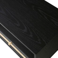 Frances Woven Rattan 160cm 3-Drawer TV Unit, Black -Daals FT TV 05 BLACK detail3