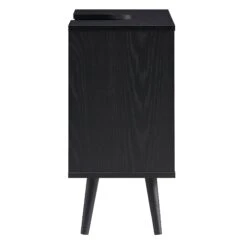 Frances Woven Rattan 2-Door Bathroom Undersink Unit, Black -Daals FT UDS 01 BLACK WB4