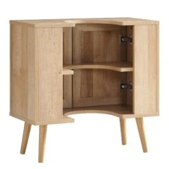 Frances Woven Rattan 2-Door Bathroom Undersink Unit, Natural -Daals FT UDS 01 NAT WB4