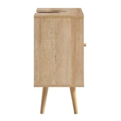 Frances Woven Rattan 2-Door Bathroom Undersink Unit, Natural -Daals FT UDS 01 NAT WB5