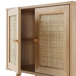 Frances Woven Rattan 2-Door Bathroom Undersink Unit, Natural -Daals FT UDS 01 NAT detail3