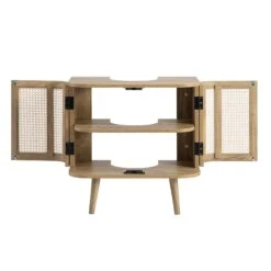 Izzy Curved Rattan Undersink Unit, Natural -Daals FT UDS 02 NAT WB3
